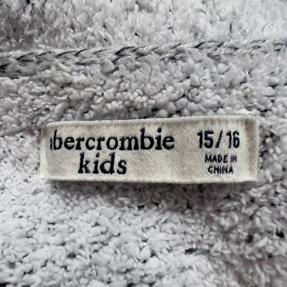 Abercrombie Kids Girls Light Gray Fluffy Sweater - Picture 3 of 5
